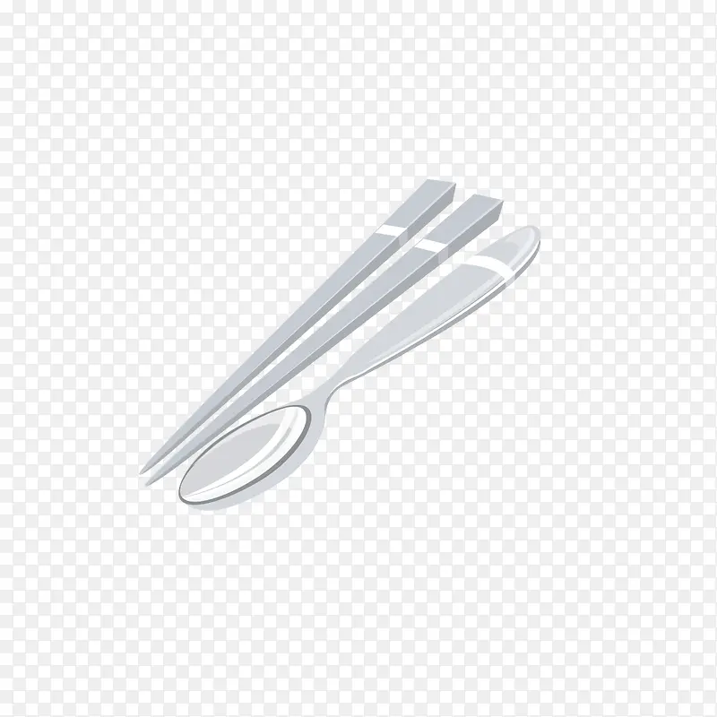 白色筷子勺子图形