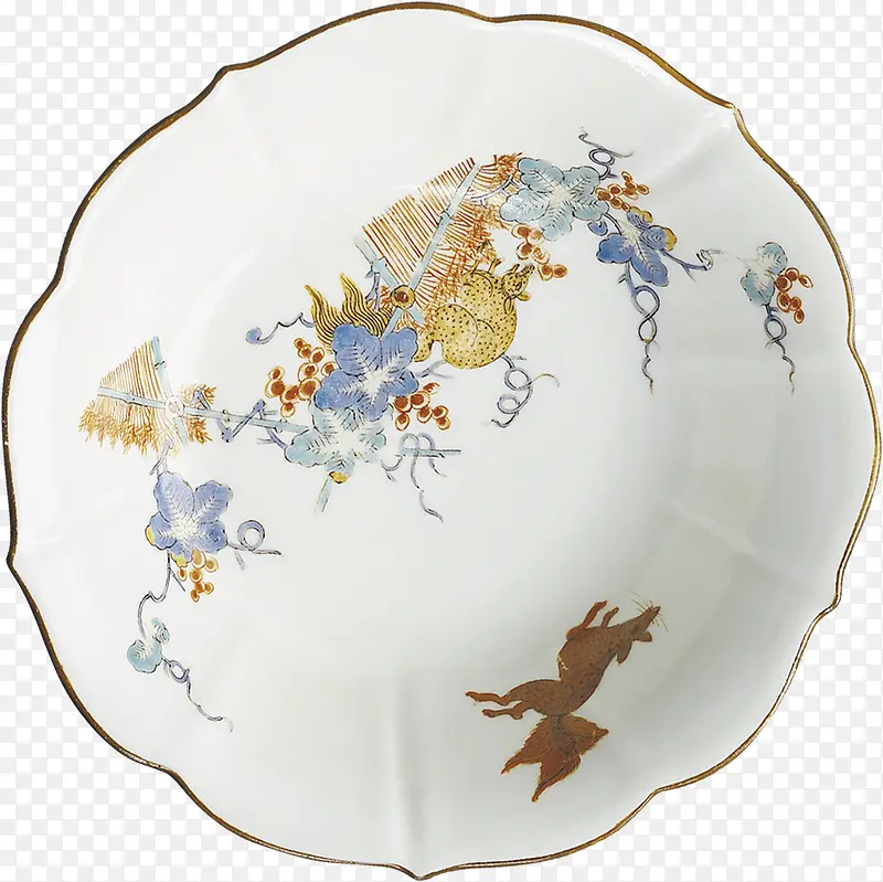 盘子里的水彩画