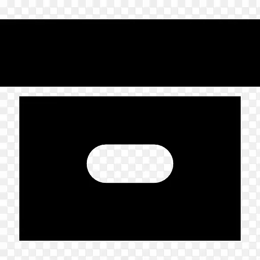 档案黑色固体盒接口符号图标