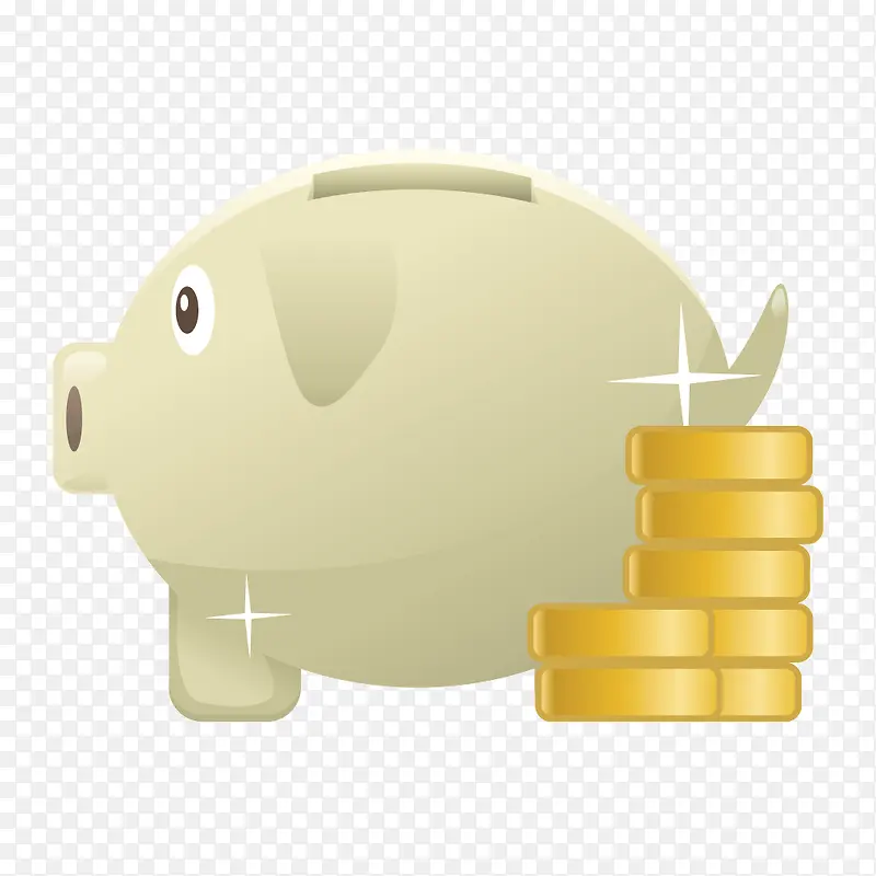 黄色金币小猪存钱罐