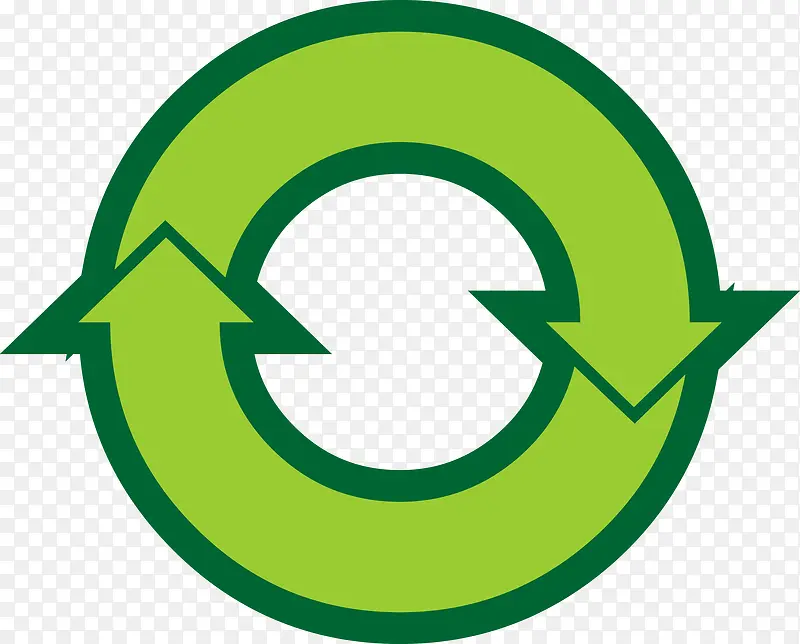 创意绿色循环箭头图