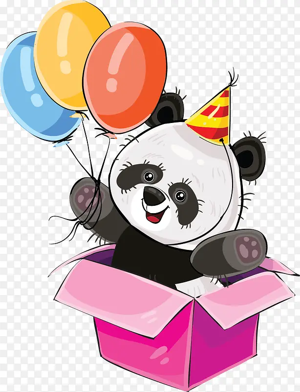 生日礼盒卡通熊猫