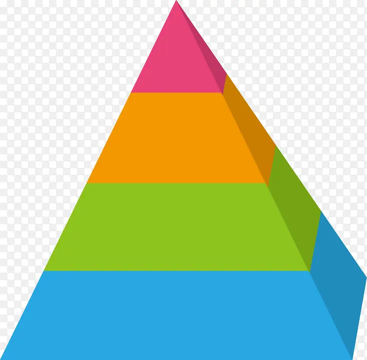 矢量PPT设计立体三角形目录图标