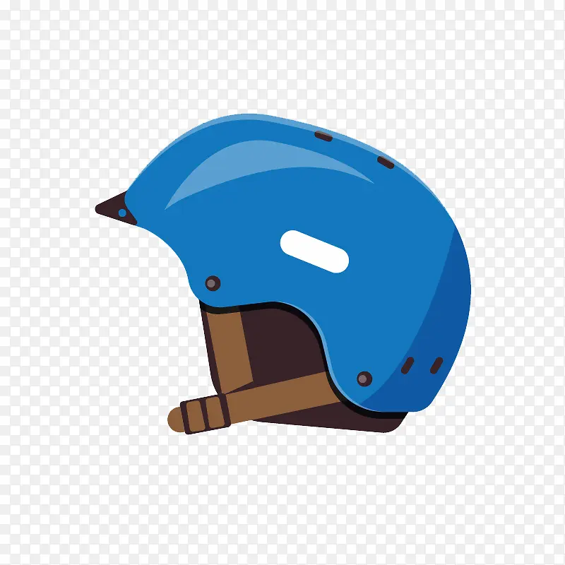 蓝色滑雪头盔免抠素材