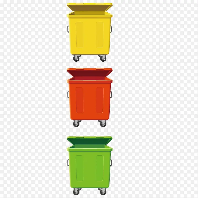 彩色垃圾箱