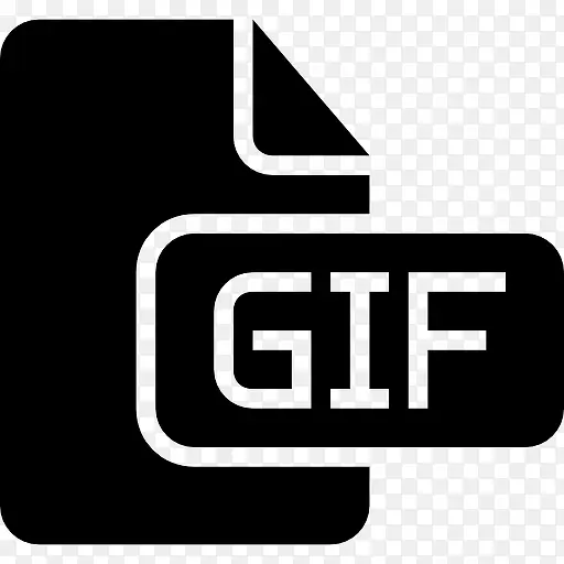 GIF图像文件的黑色界面符号图标