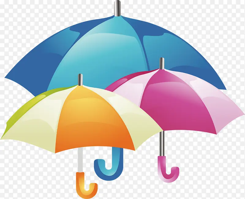 矢量创意设计大小雨伞图