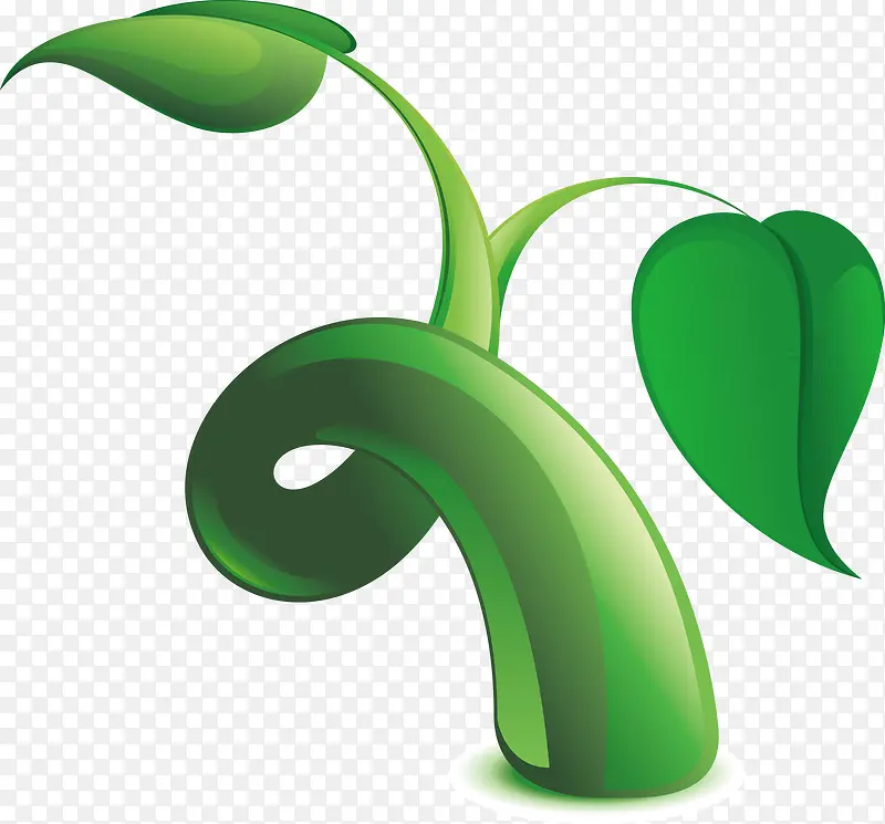 绿色健康植物元素
