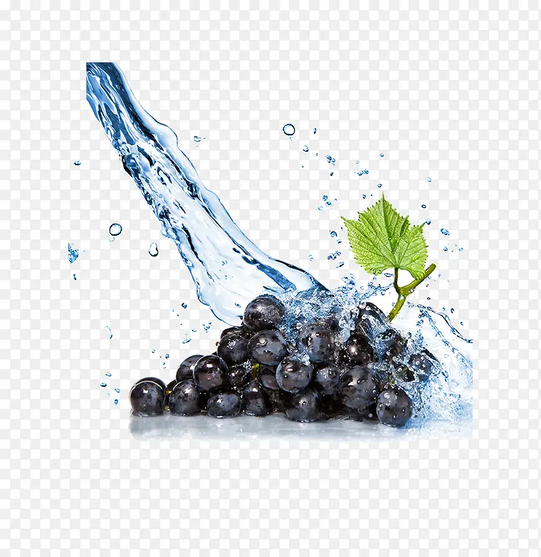 水中的葡萄