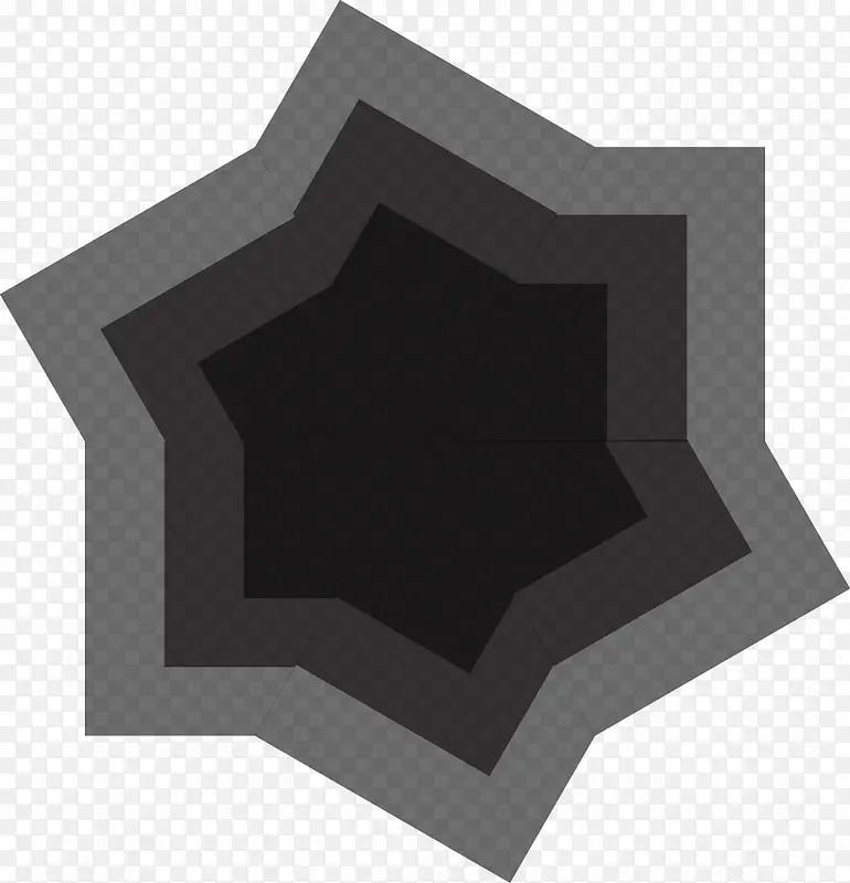 矢量创意设计黑色几何不规则六角