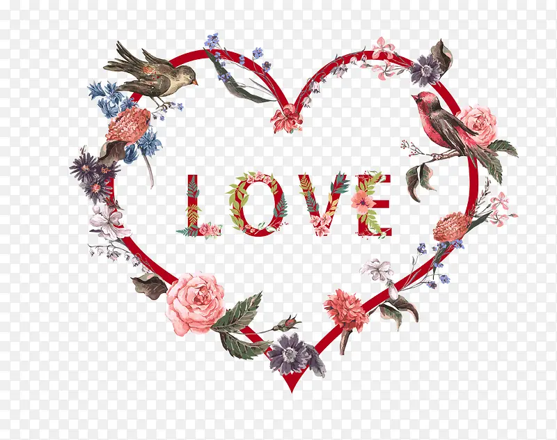 爱LOVE花环PNG图片素材下载_图片编号9151789-PNG素材网