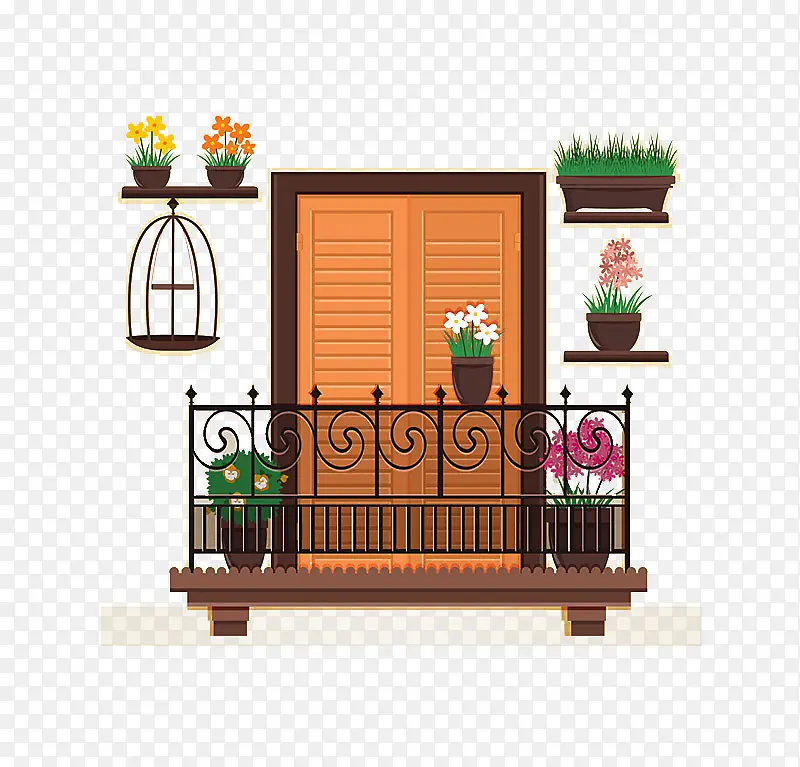 欧美风植物小阳台