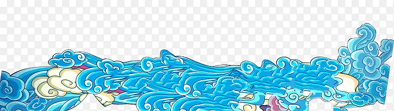 扁平化蓝色海水