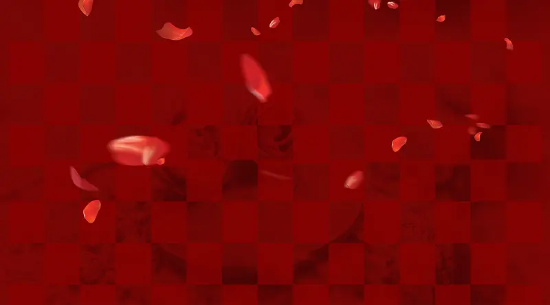正方形红色拼接花瓣海报背景