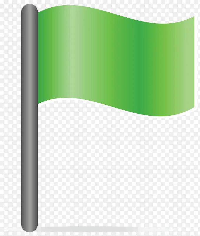 绿色飘曳旗帜素材图