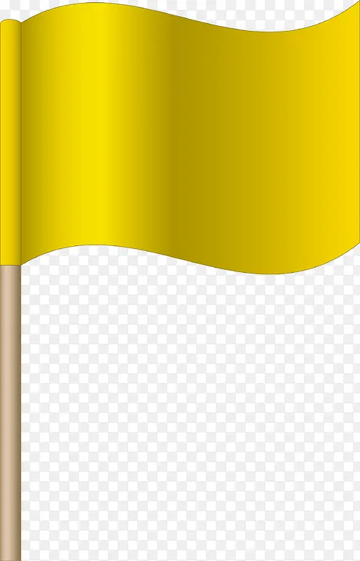 金色卡通旗帜png图