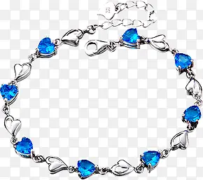 蓝宝石纯银手链饰品