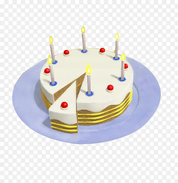 生日蛋糕插蜡烛