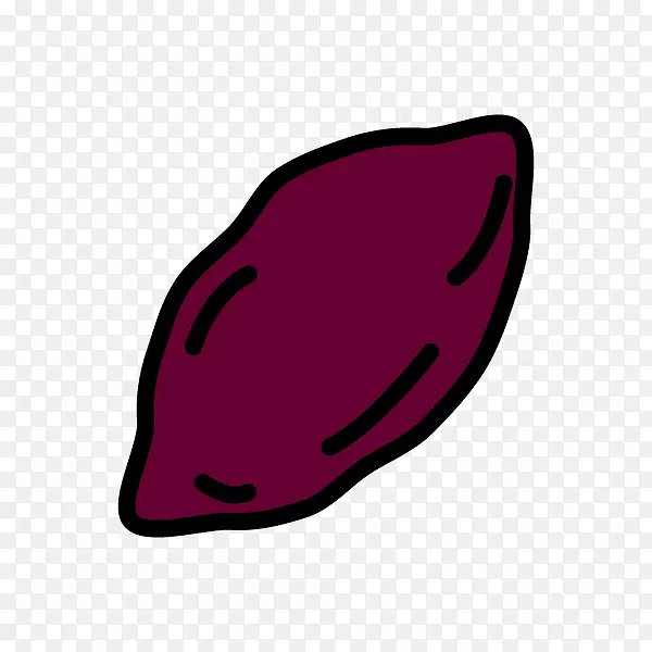卡通一个红薯美食插画免抠
