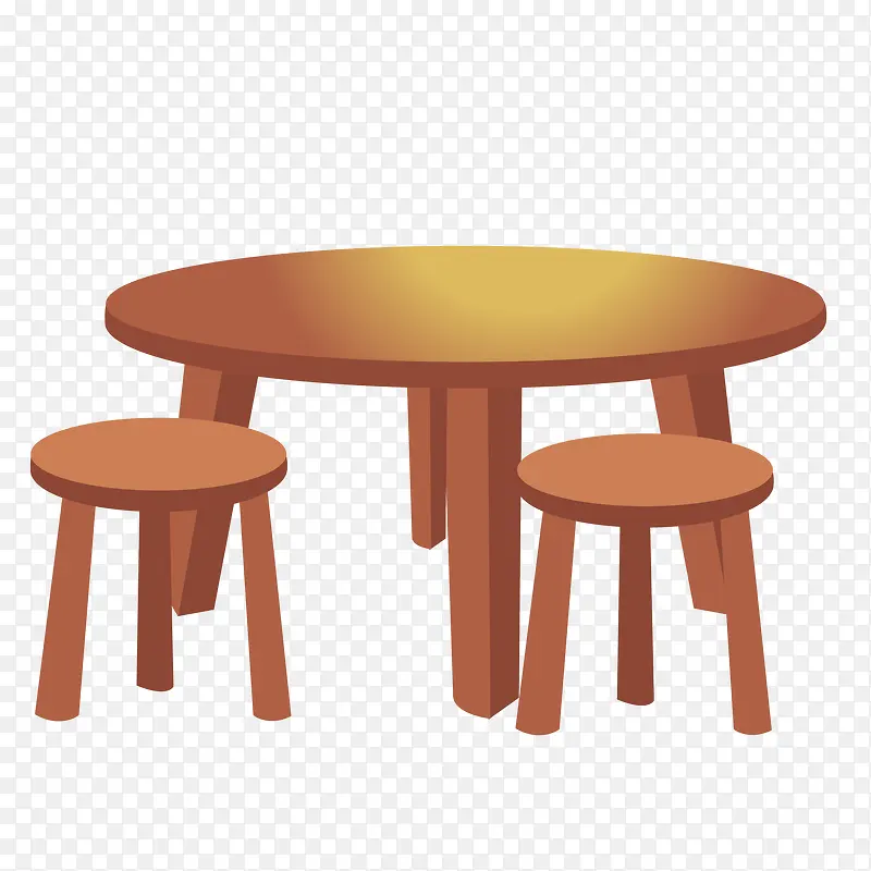 矢量木质饭桌