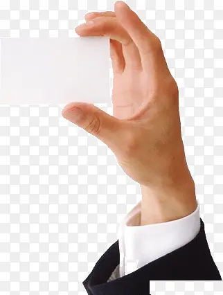 手持卡片的男性手势