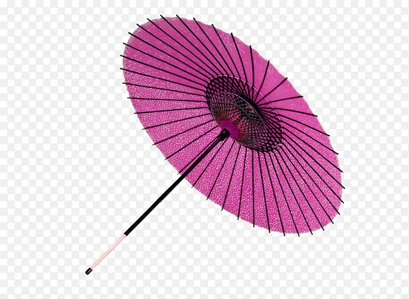 紫色中国风雨伞装饰图案86PS