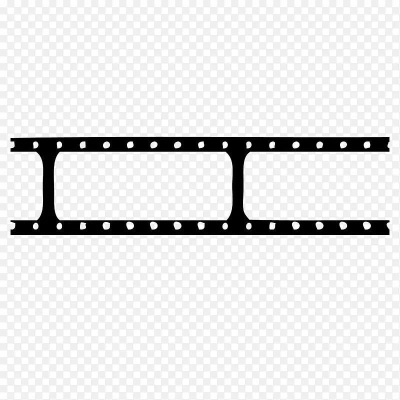 矢量黑色剪纸交卷胶片边框