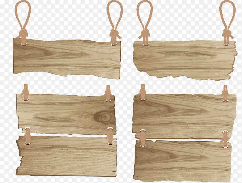 吊牌 木质板 矢量图