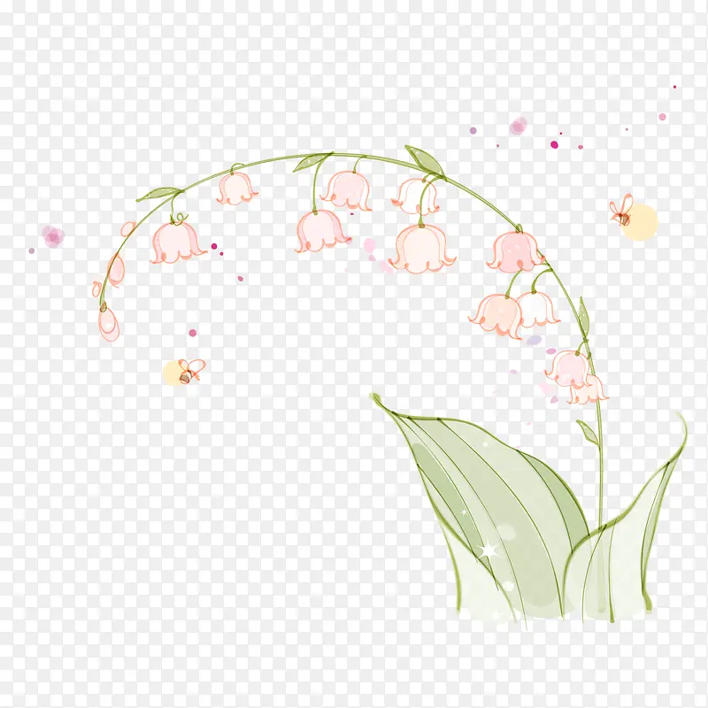 粉色兰花矢量图