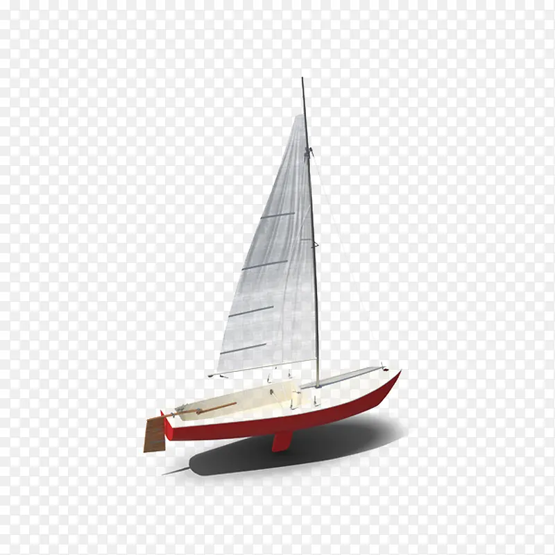 红色帆船