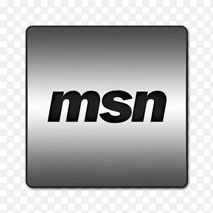 MSN标志钢铁社会媒体上的黑色