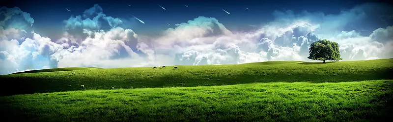 绿野流星海报背景图