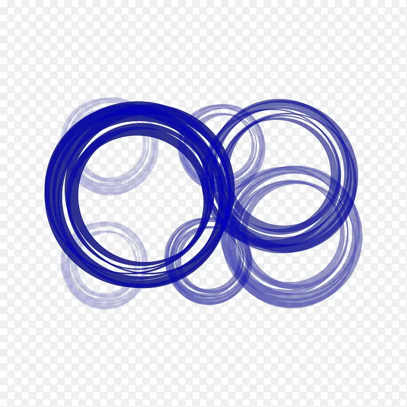 蓝色圈圈抽象几何
