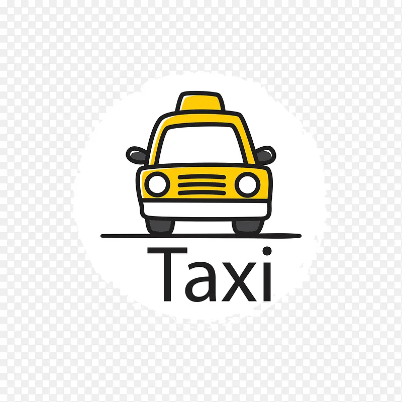 黄色出租车标志出租车标签