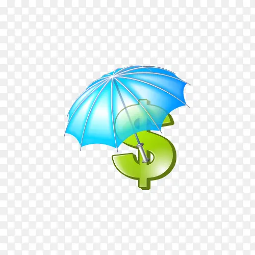 美元符号打伞