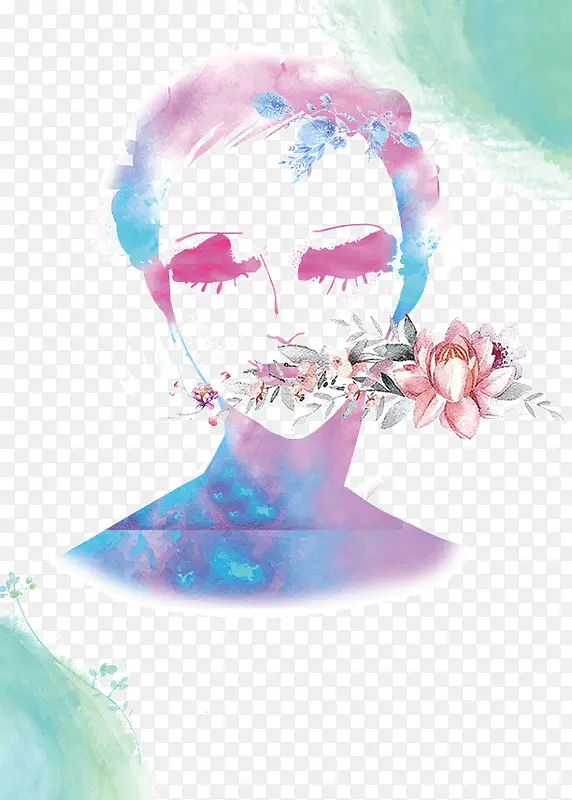护肤品美女背景