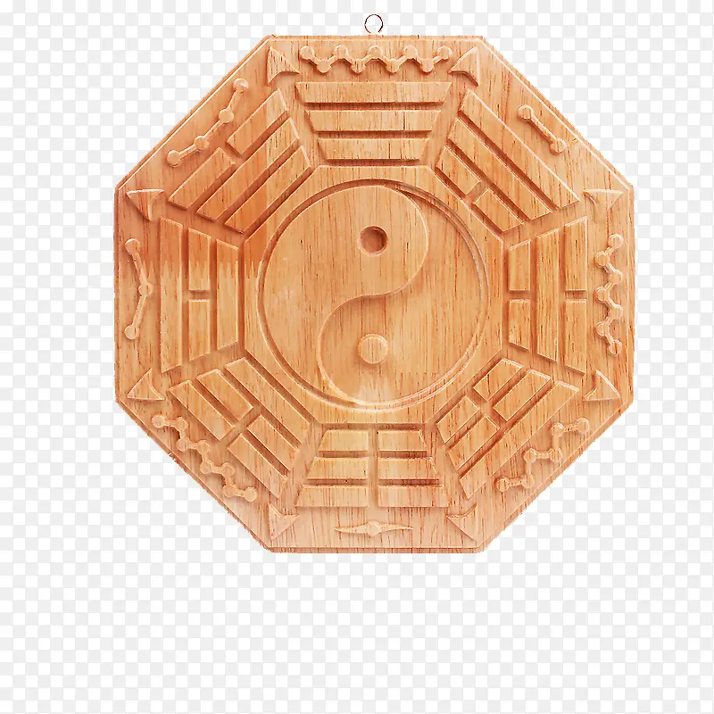 木制八卦阴阳鱼图