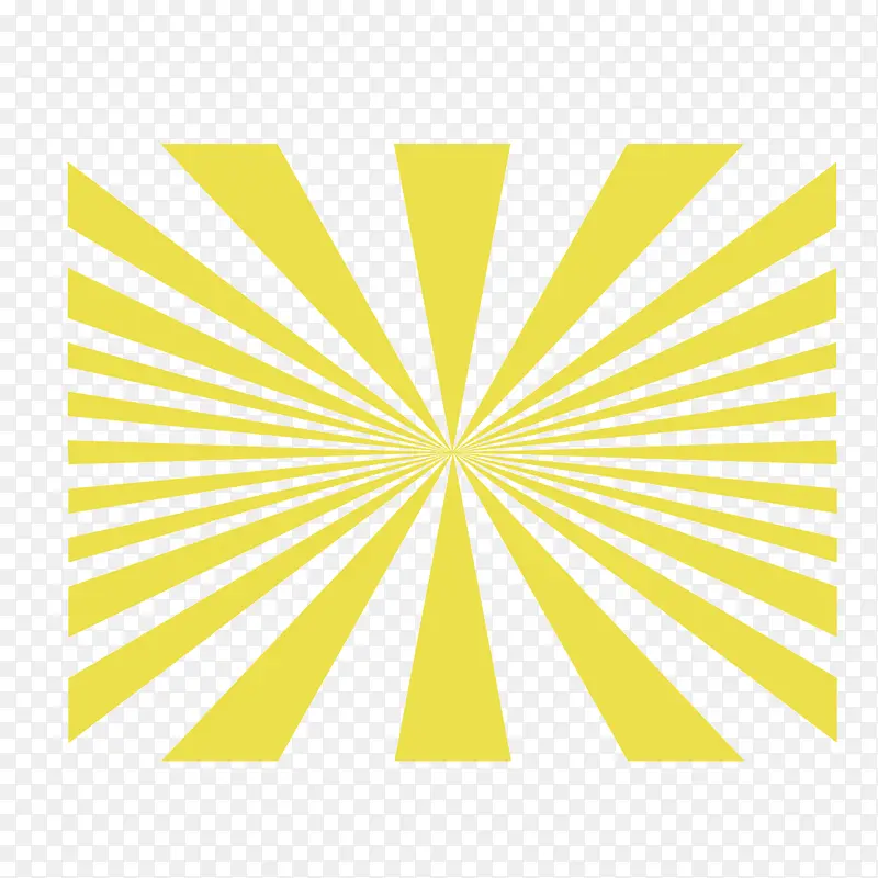 矢量矩形黄色散射光照线条