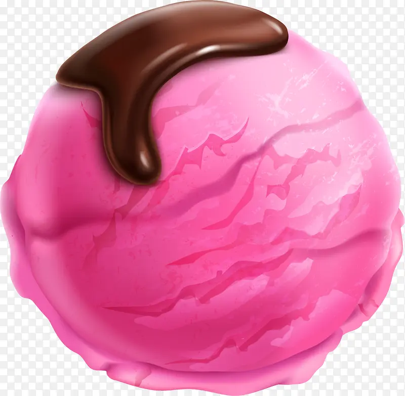 粉色巧克力冰淇淋