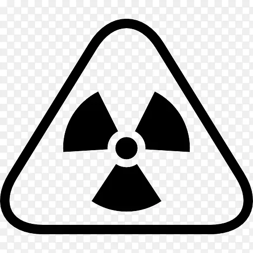 辐射警告三角标志图标