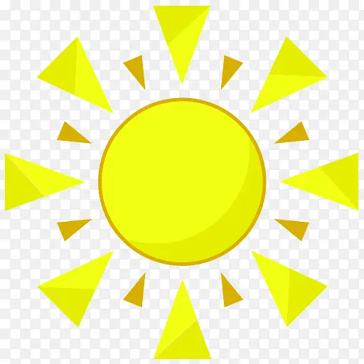 黄色简约太阳边框纹理