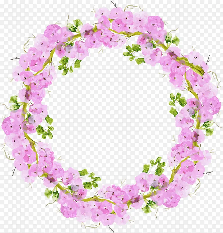 粉红色碎花花环