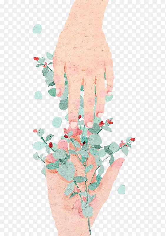 手部与花卉
