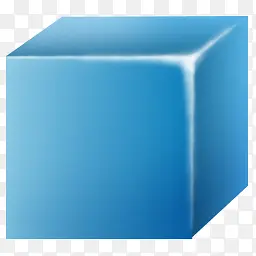 蓝色的立方体图标