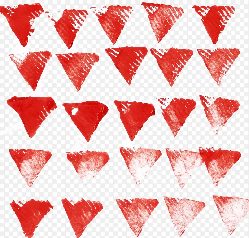 三角形红色笔刷