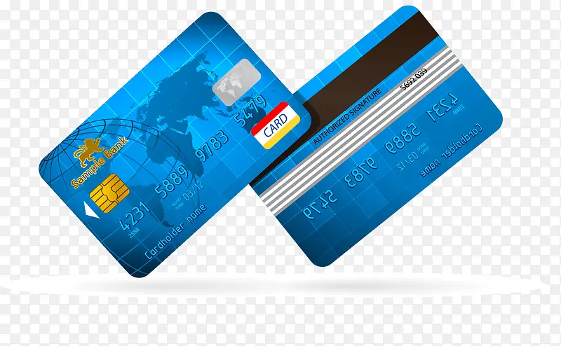 信用卡银行卡矢量素材,