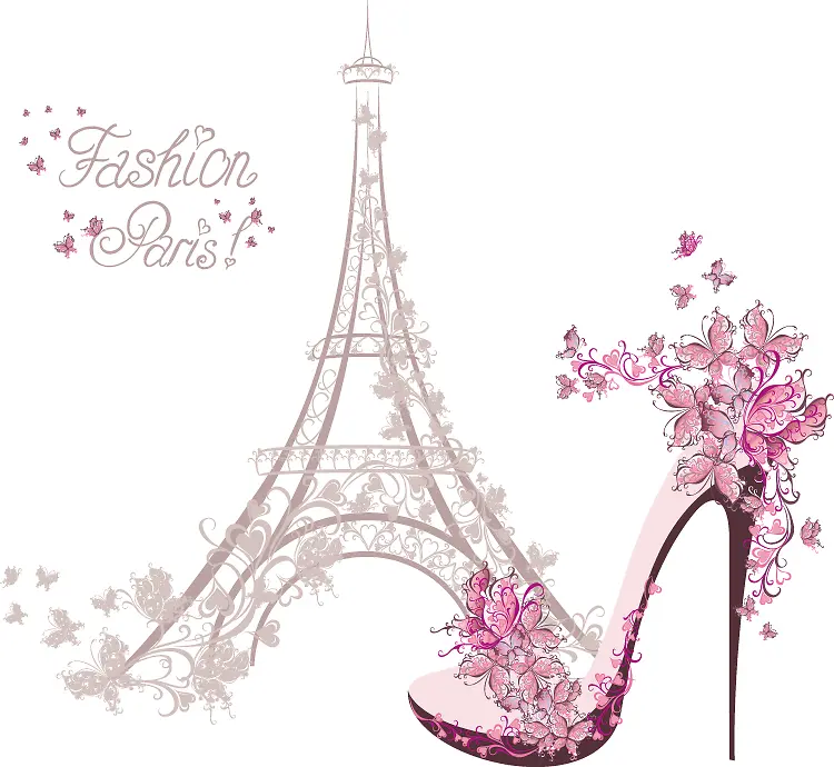 浪漫巴黎铁塔高跟鞋唯美系列