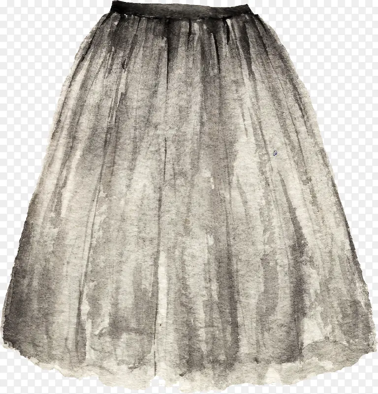 灰色短裙