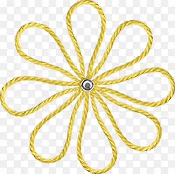 黄绳免抠装饰素材