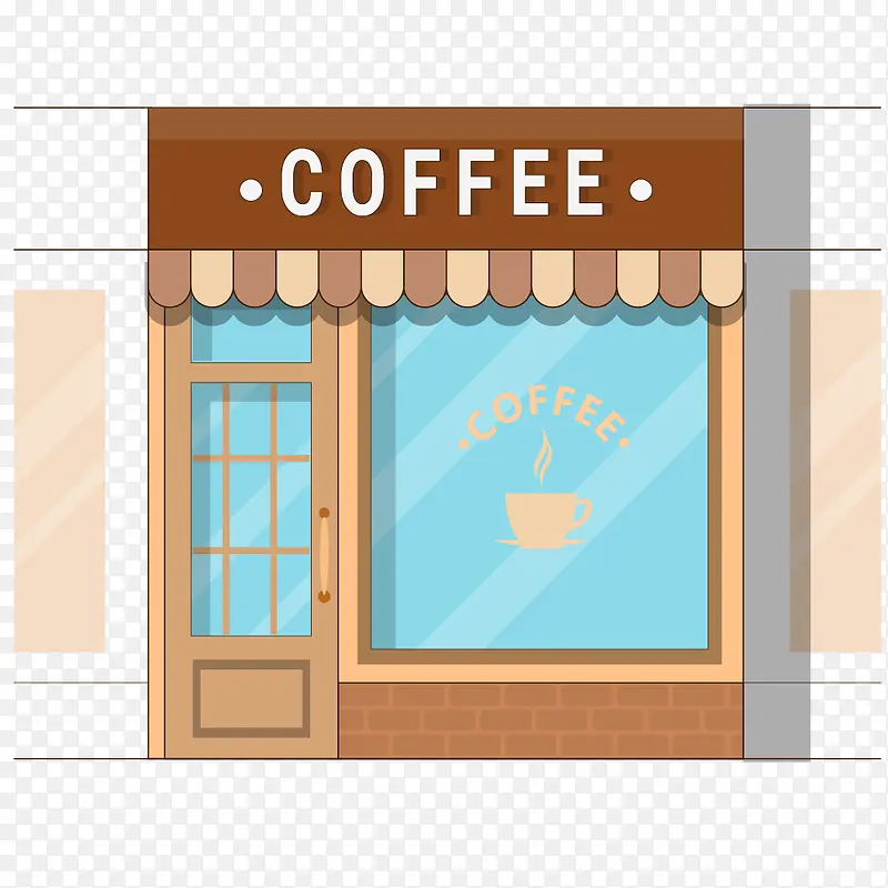 卡通咖啡店橱窗设计